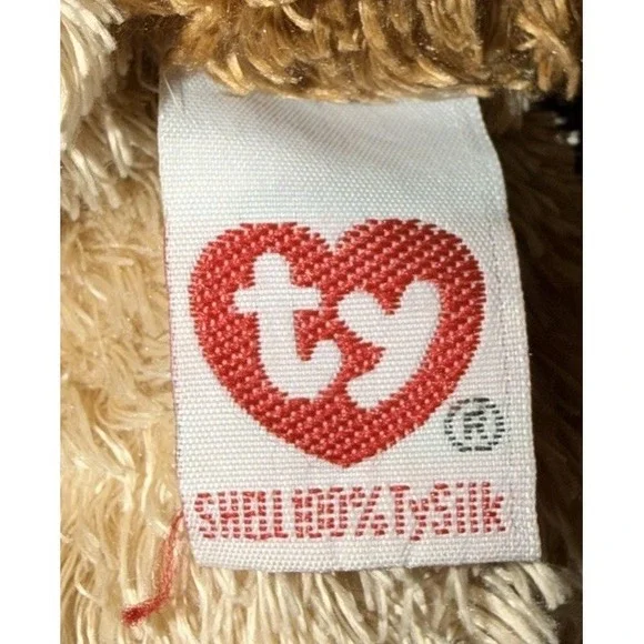 TySilk Scoundrel Brown Puppy Dog Plush Ty Silk Blue Bandana Stuffed 2006 RETIRED - Picture 6 of 7